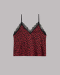 Red hearts top product shot - Valentine's lace sleepwear