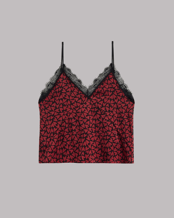 Foto del producto principal de corazones rojos: ropa de dormir de encaje de San Valentín