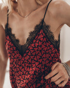 Red hearts crinkle top with jewelry - romantic Valentine's styling