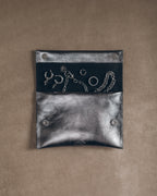 The Silver Leather Essentials Pouch Product Shot - Product photo
