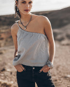 The Striped Asymmetrical Top Desert California - Product photo