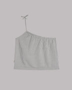 The Striped Asymmetrical Top Product Shot - Product photo