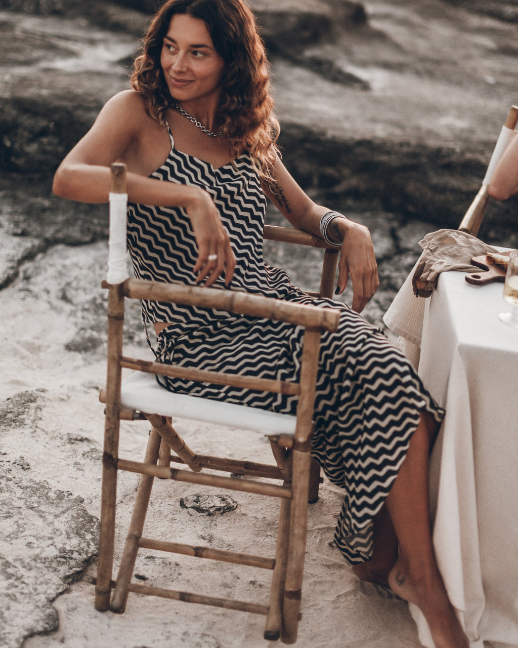 Jupe The Striped Long Sheer Slip