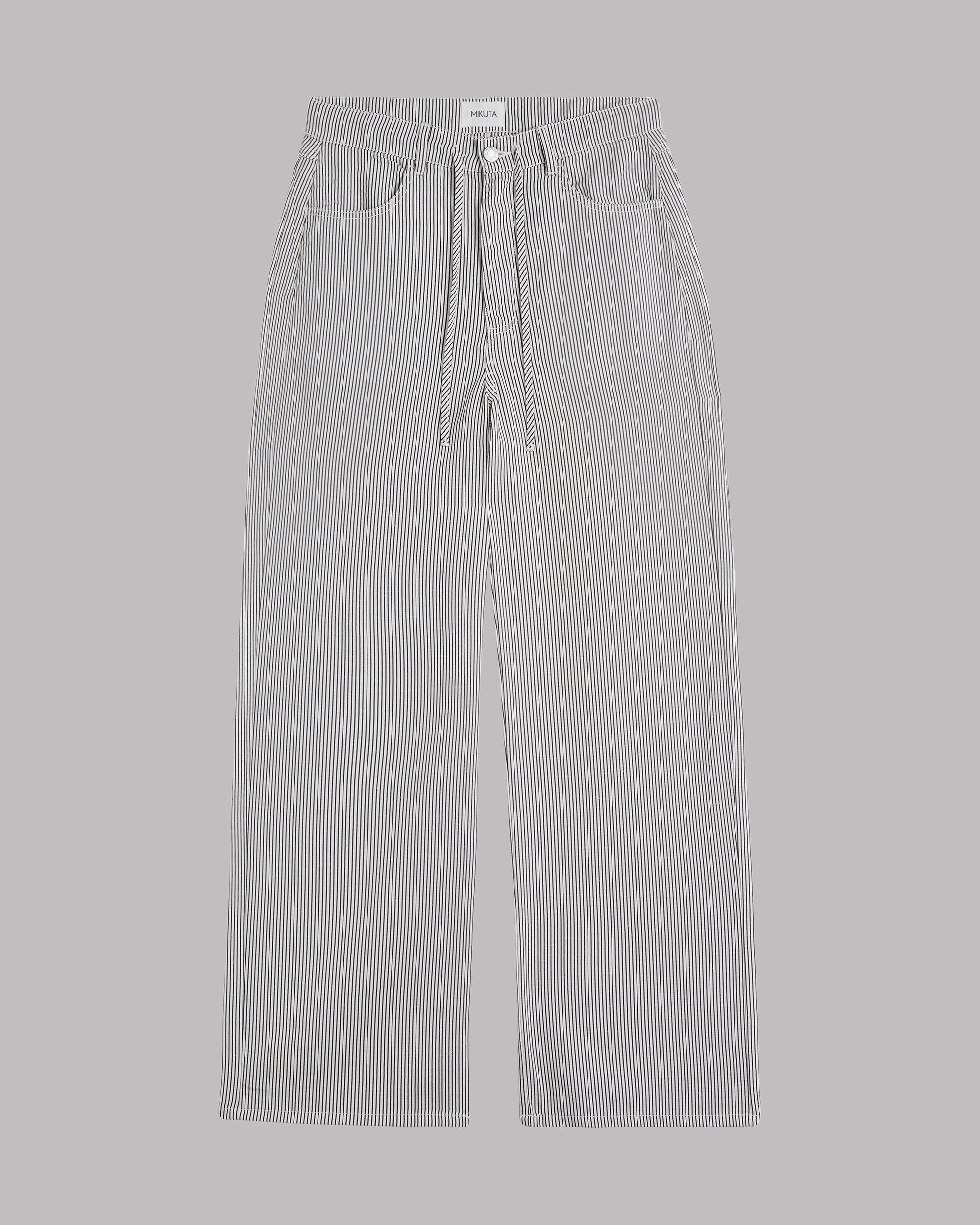 The Striped Tied Waist Pants Product Shot - Product photo