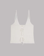 The White Knitted Vest Top Product Shot - Product photo