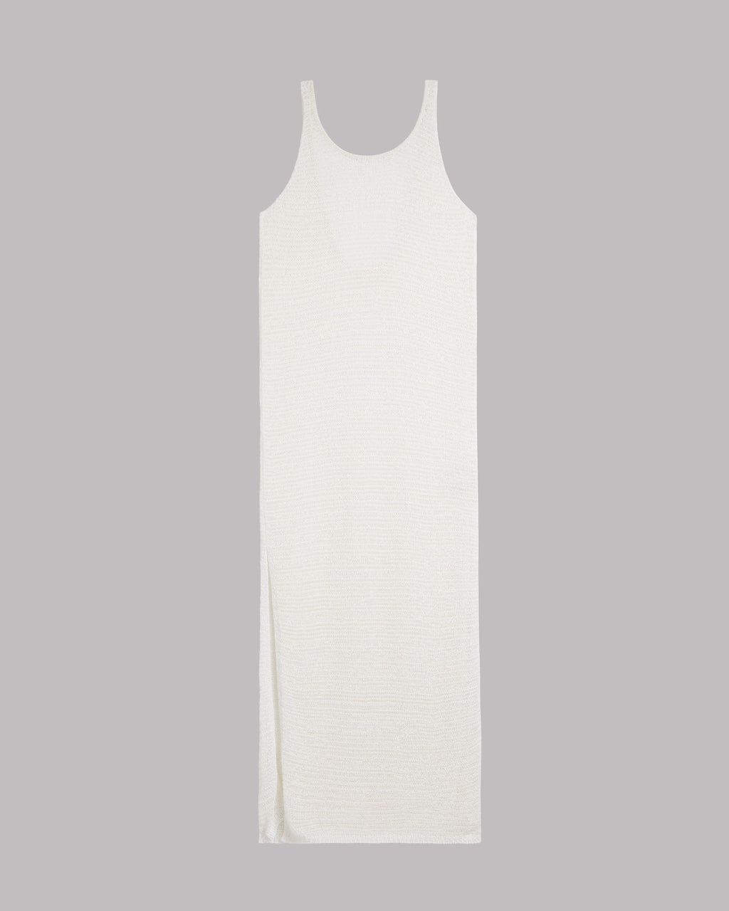 The White Long Knitted Dress Product Shot - Product photo