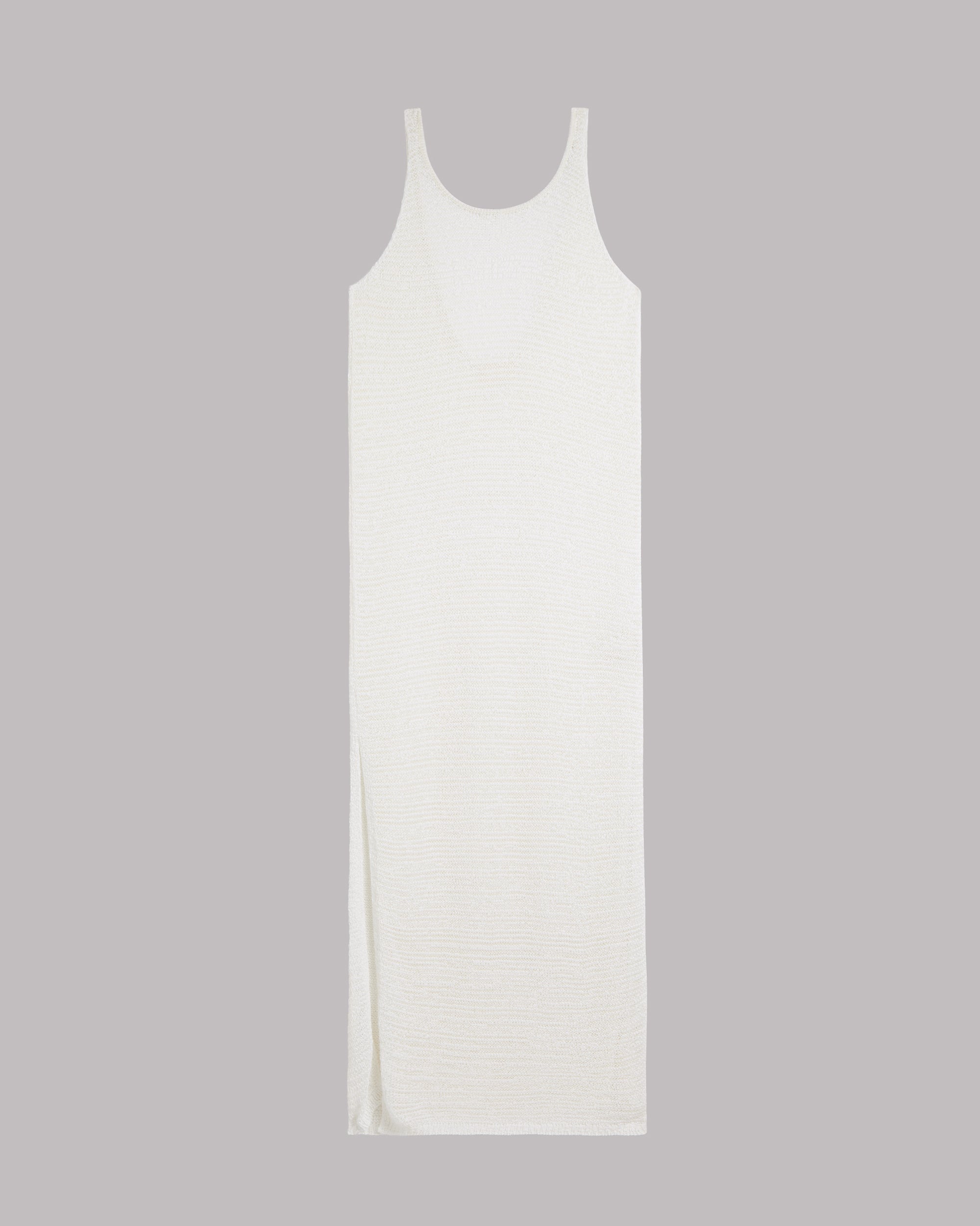 The White Long Knitted Dress Product Shot - Product photo