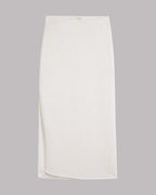 The White Long Knitted Skirt Product Shot - Product photo