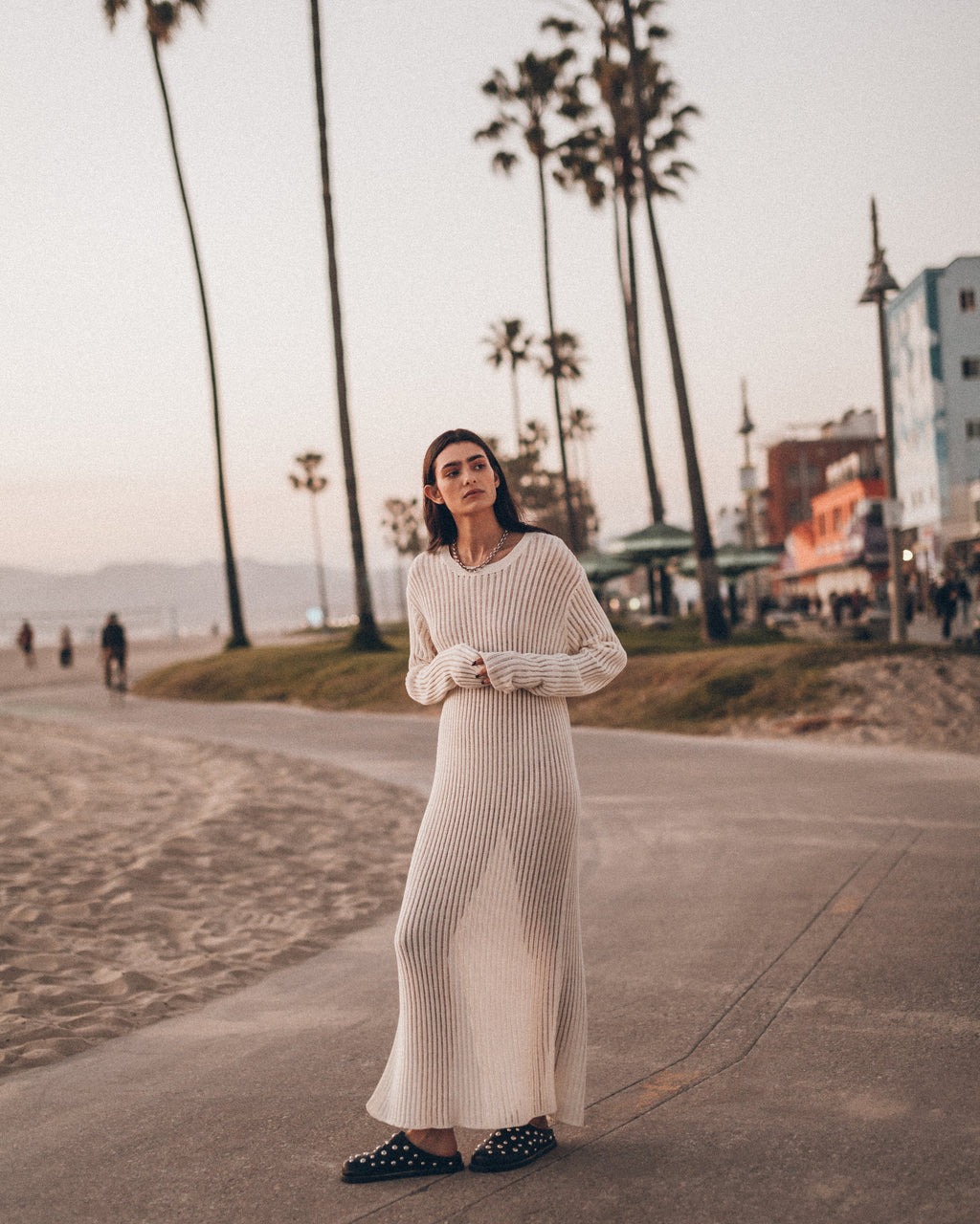 The White Open Dress