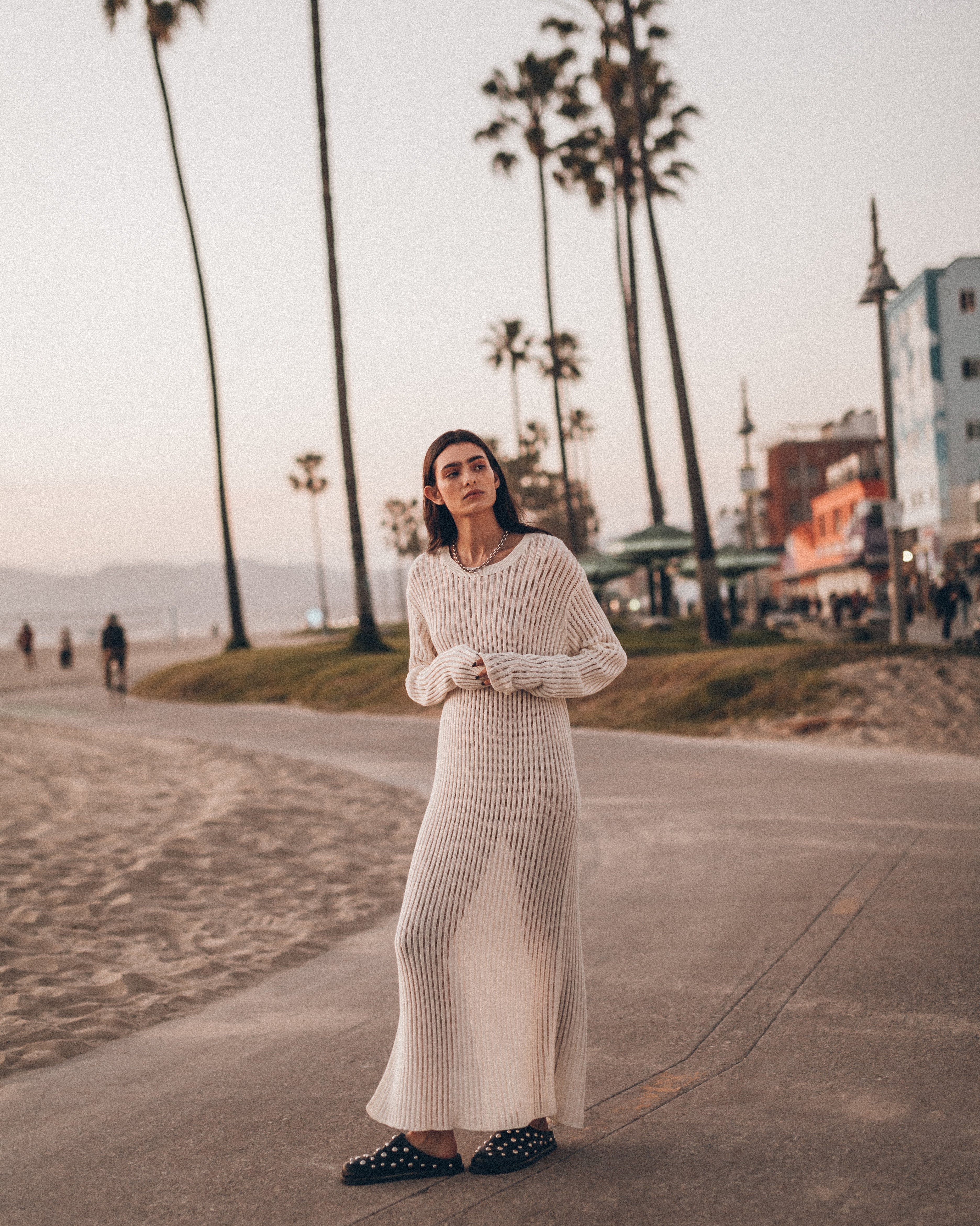 The White Open Dress
