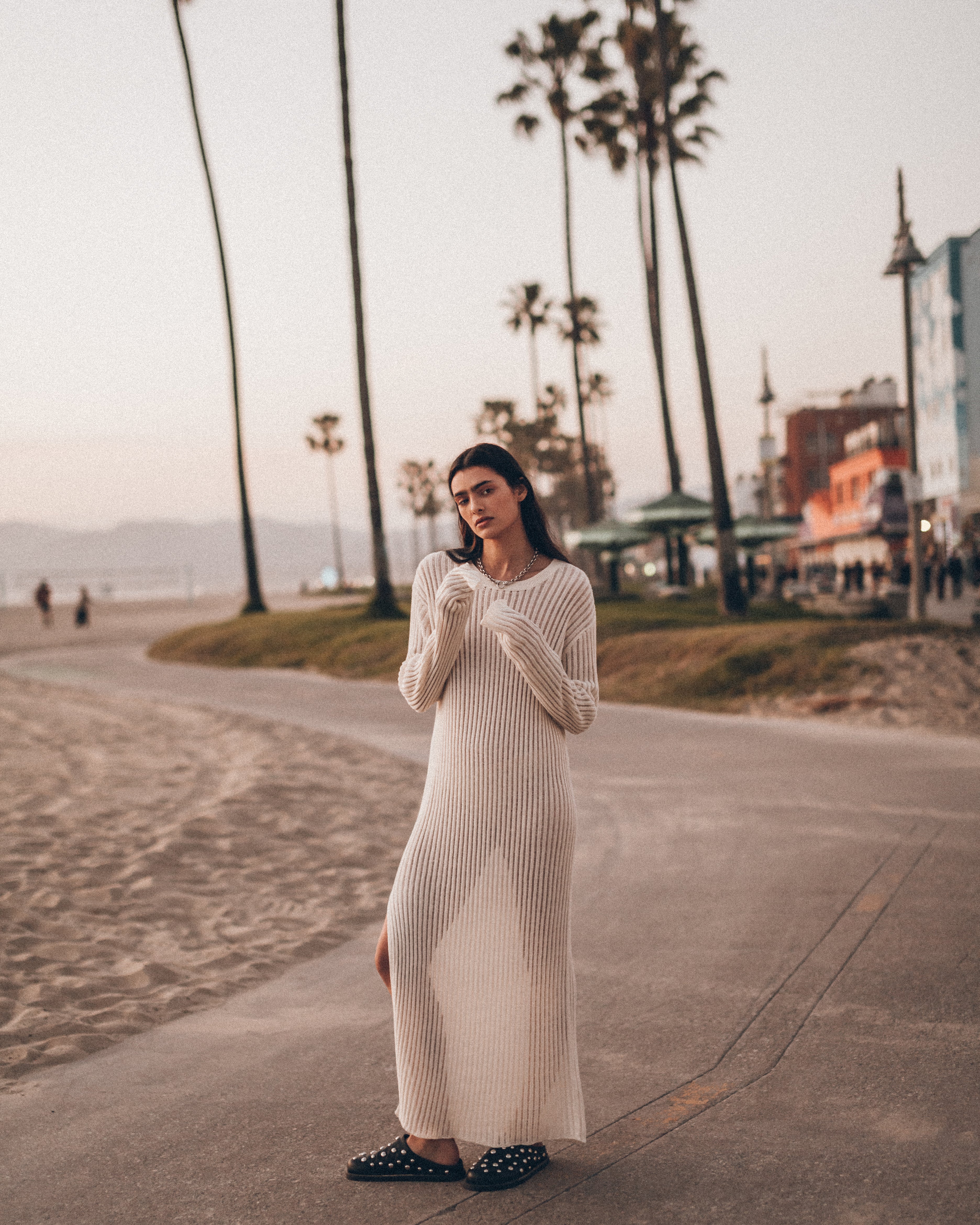 The White Open Dress