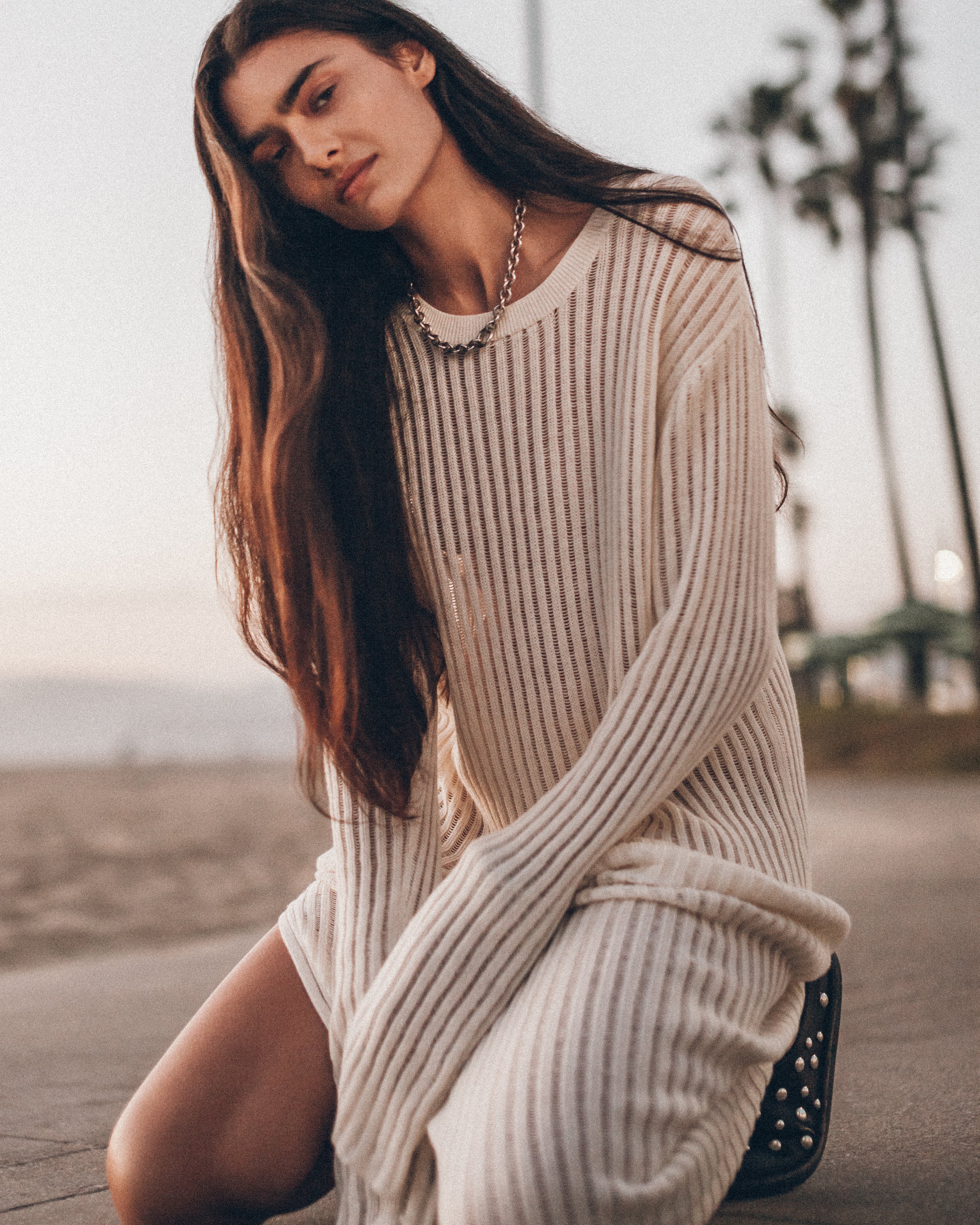 The White Open Dress