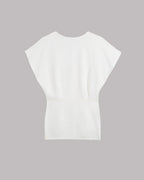 The White Short Linen Bat Dress Dress - Product photo