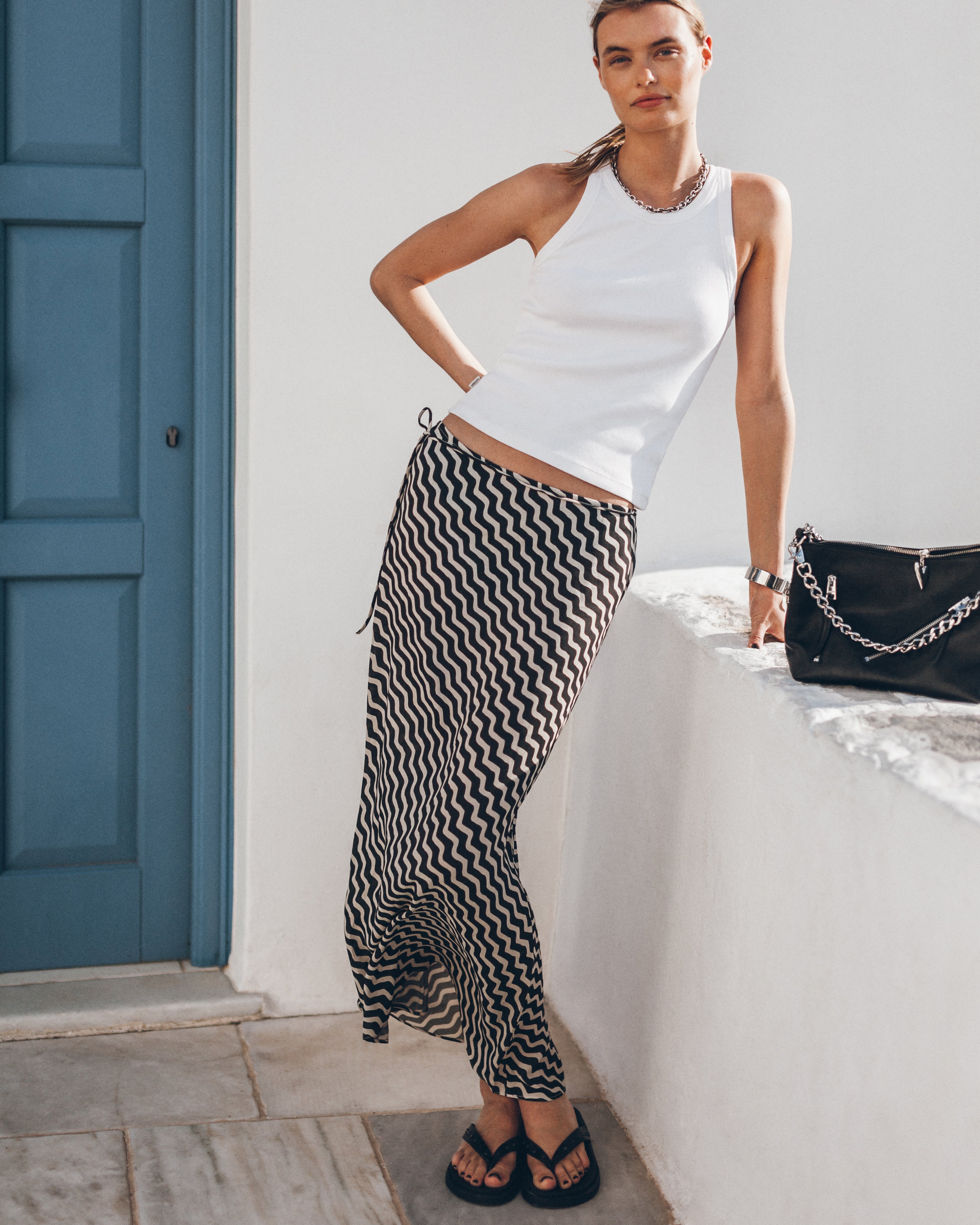 Jupe The Striped Long Sheer Slip