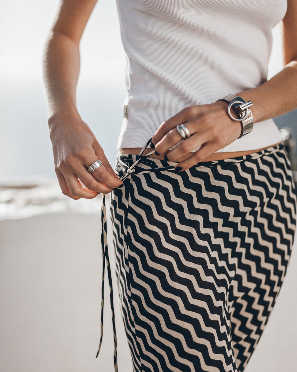 Jupe The Striped Long Sheer Slip