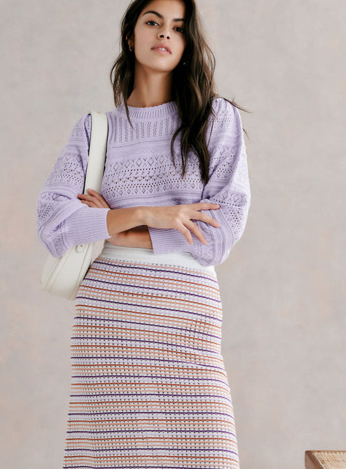 Top de punto Milet - Lila
