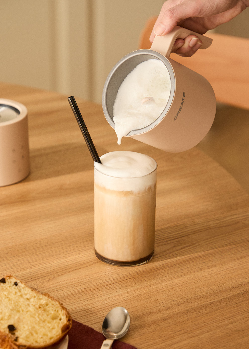 Milk Frother Studio Pro - Mousseur & Chauffe-Lait Compatible Lave-Vaisselle - Sable