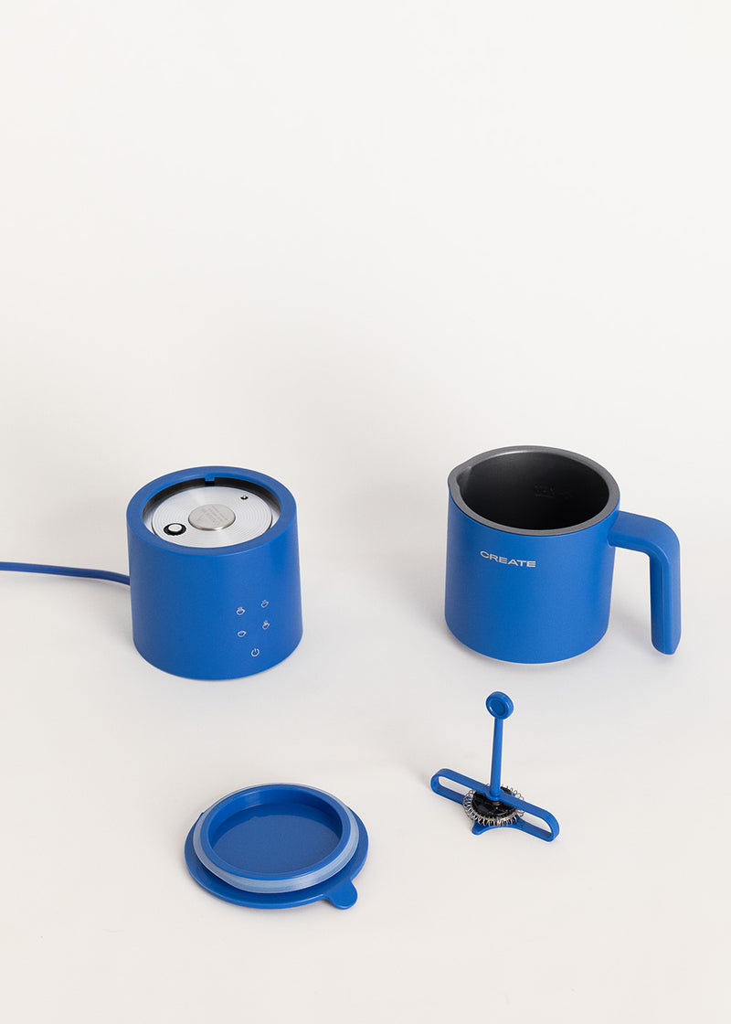 Milk Frother Studio Pro - Mousseur & Chauffe-Lait Compatible Lave-Vaisselle - Bleu Cobalt