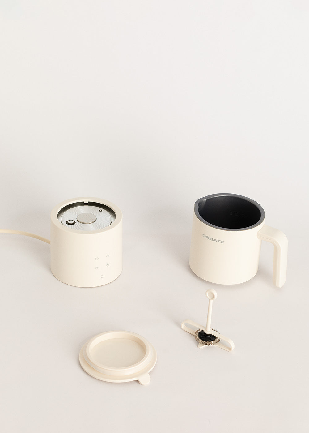 Milk Frother Studio Pro - Dishwasher-Safe Milk Frother & Heater - Off-White