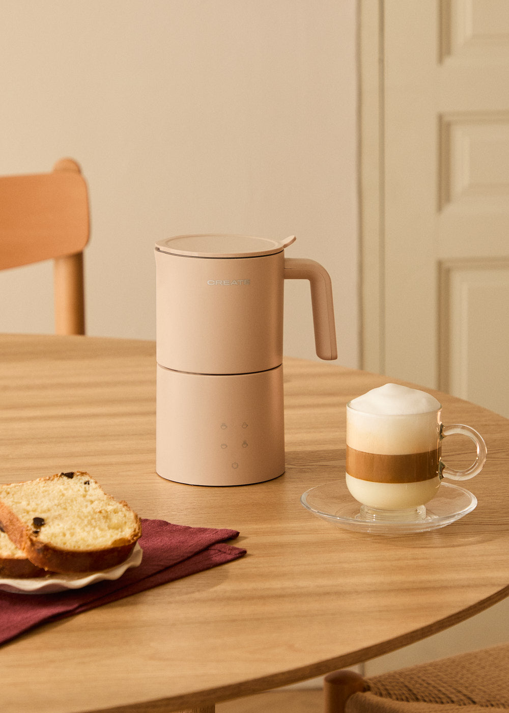 Milk Frother Studio Pro - Mousseur & Chauffe-Lait Compatible Lave-Vaisselle - Sable