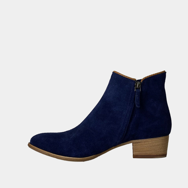 Bottines Ann Tuil Milka - Velours Marine