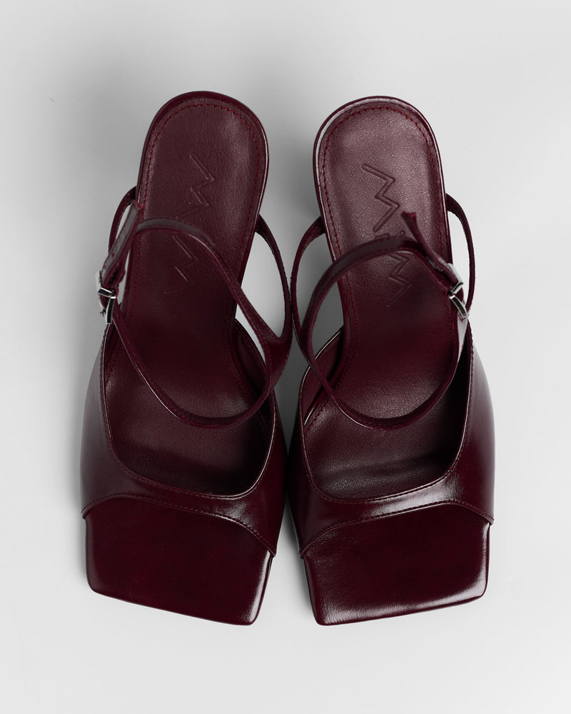 MIM Sandalia de tacón Adele Burdeos