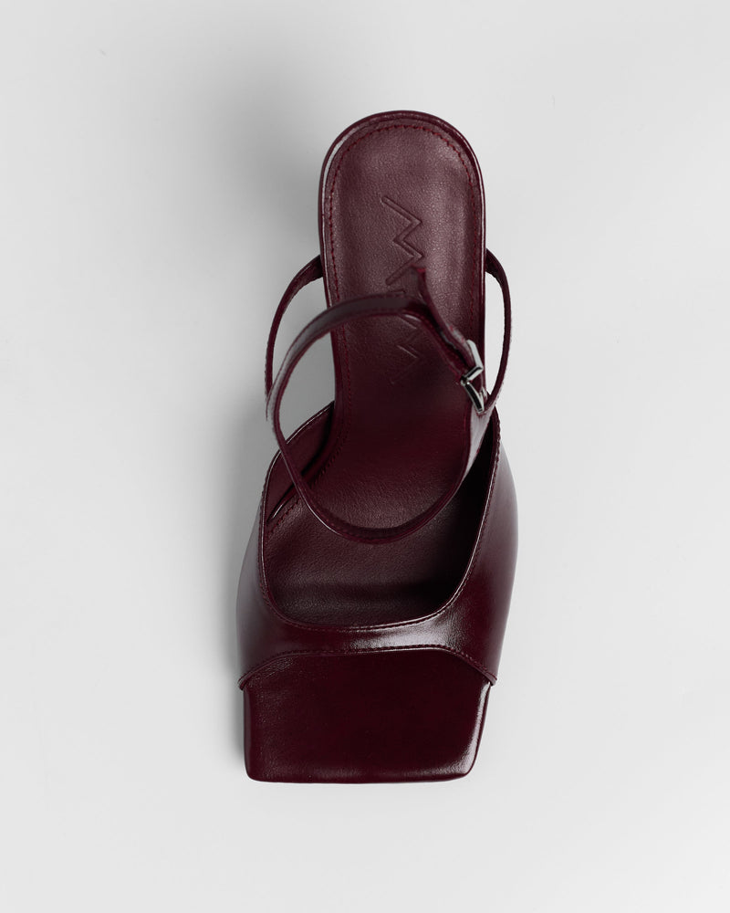 MIM Sandalia de tacón Adele Burdeos