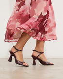 MIM Sandalia de tacón Adele Burdeos