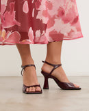 MIM Sandalia de tacón Adele Burdeos