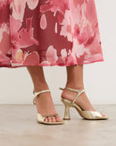 MIM Sandalia de tacón Adele Dorado