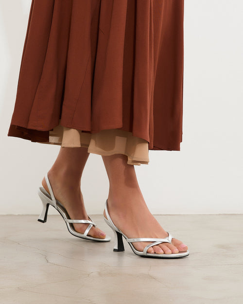 MIM Sandalia de tacón Andee Plata