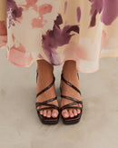 MIM Sandalia de tacón Cora Burdeos