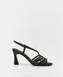 MIM Sandalia de tacón EVE OLIVA SATIN