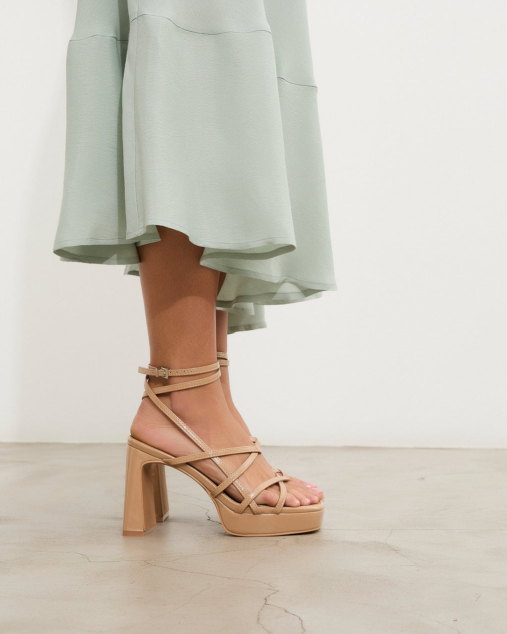 Sandalias de Tacón Nori - Nude