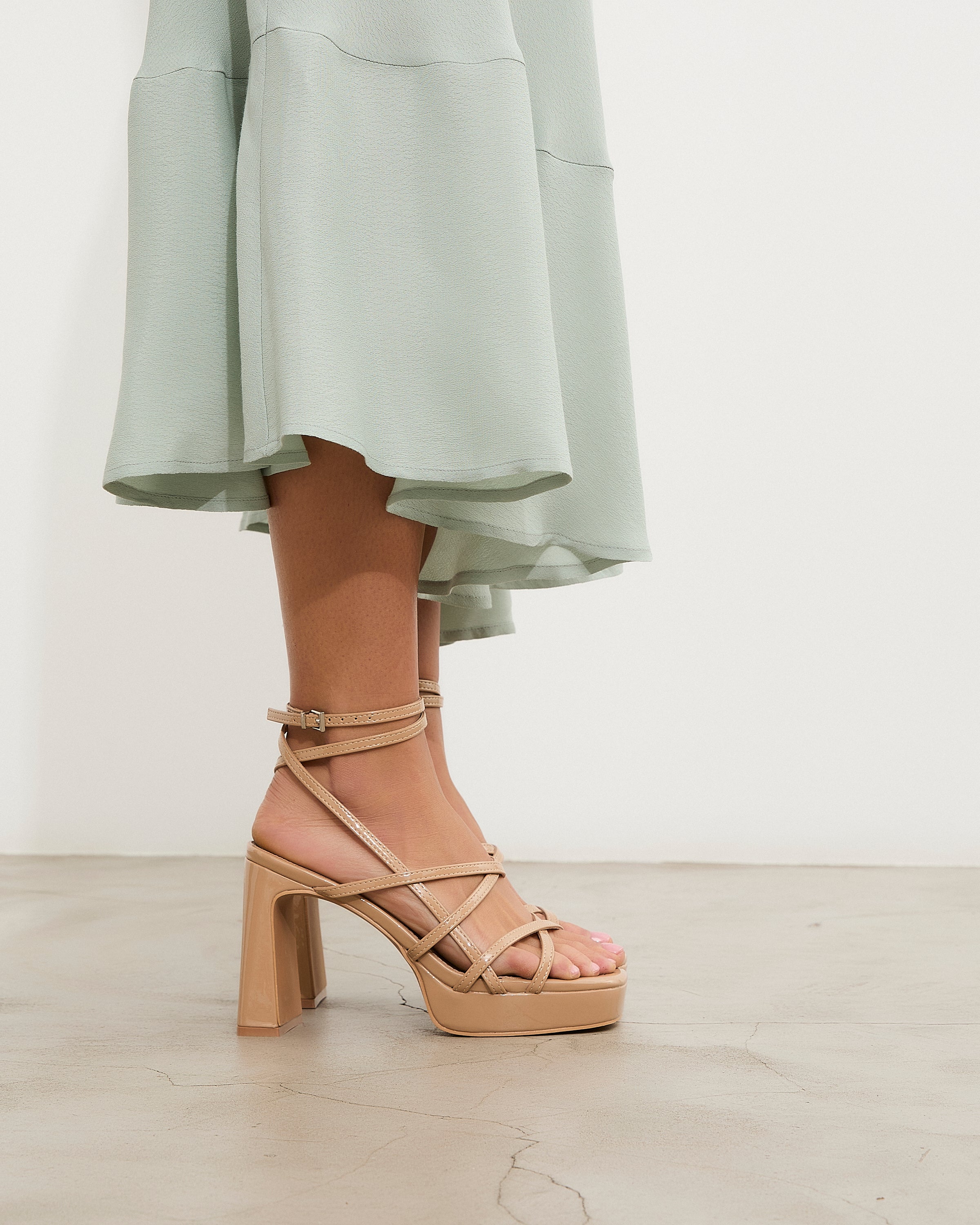 Sandalias de Tacón Nori - Nude