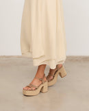 MIM Sandalia de tacón Riva Ecru