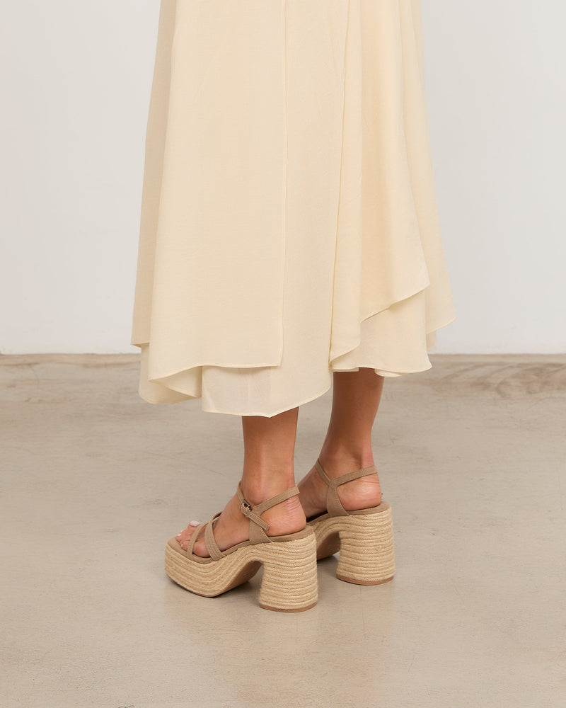 MIM Sandalia de tacón Riva Ecru