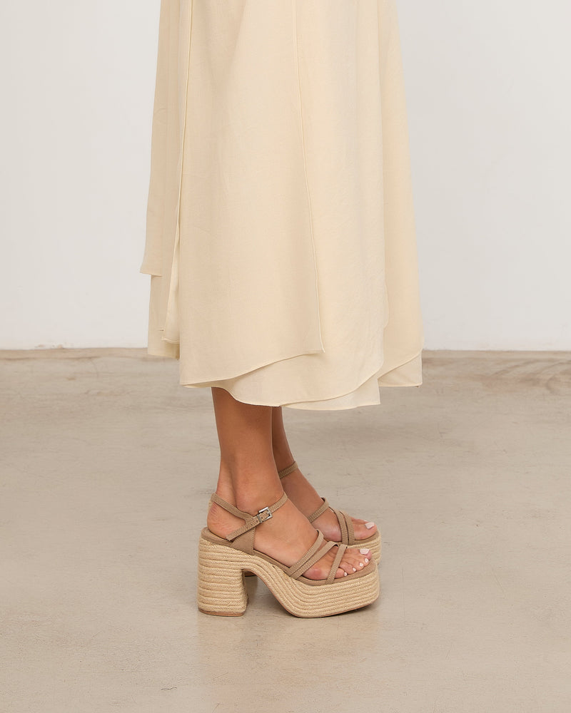 MIM Sandalia de tacón Riva Ecru