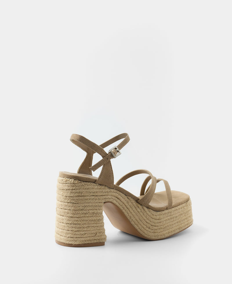 MIM Sandalia de tacón Riva Ecru