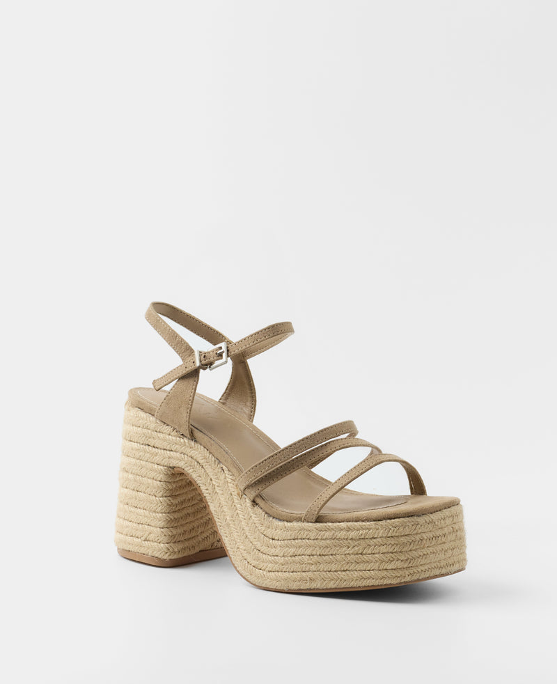 MIM Sandalia de tacón Riva Ecru