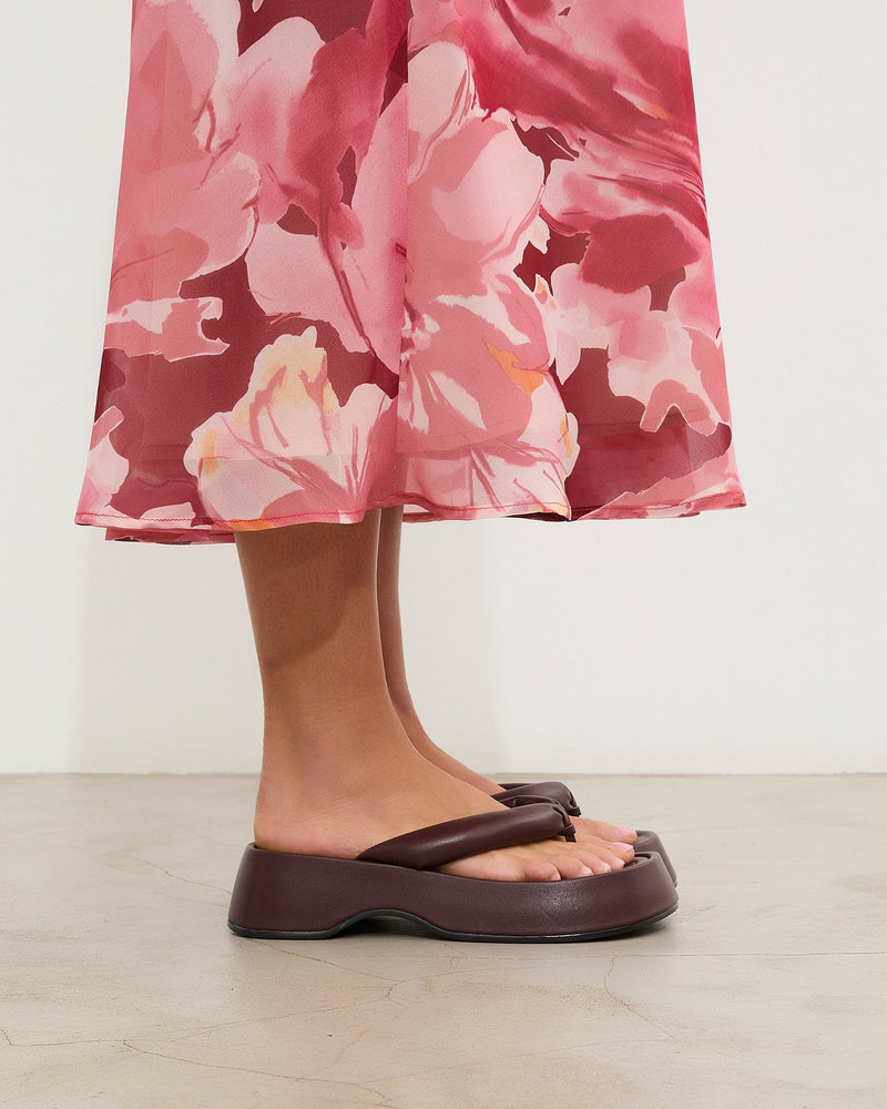 MIM Sandalia plana Brust Burdeos