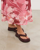 MIM Sandalia plana Brust Burdeos