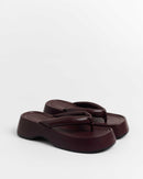 MIM Sandalia plana Brust Burdeos