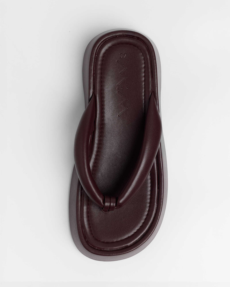 MIM Sandalia plana Brust Burdeos