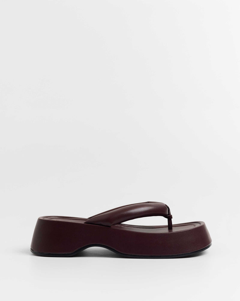 MIM Sandalia plana Brust Burdeos