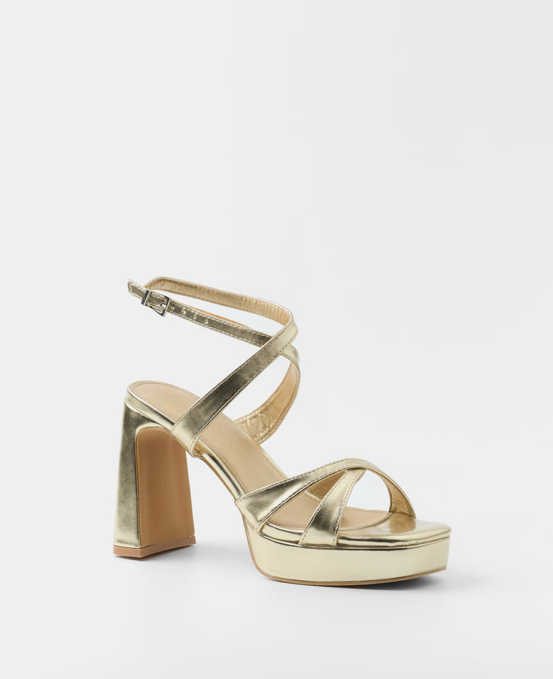 Mim shoes Sandalia de tacón GERY DORADO
