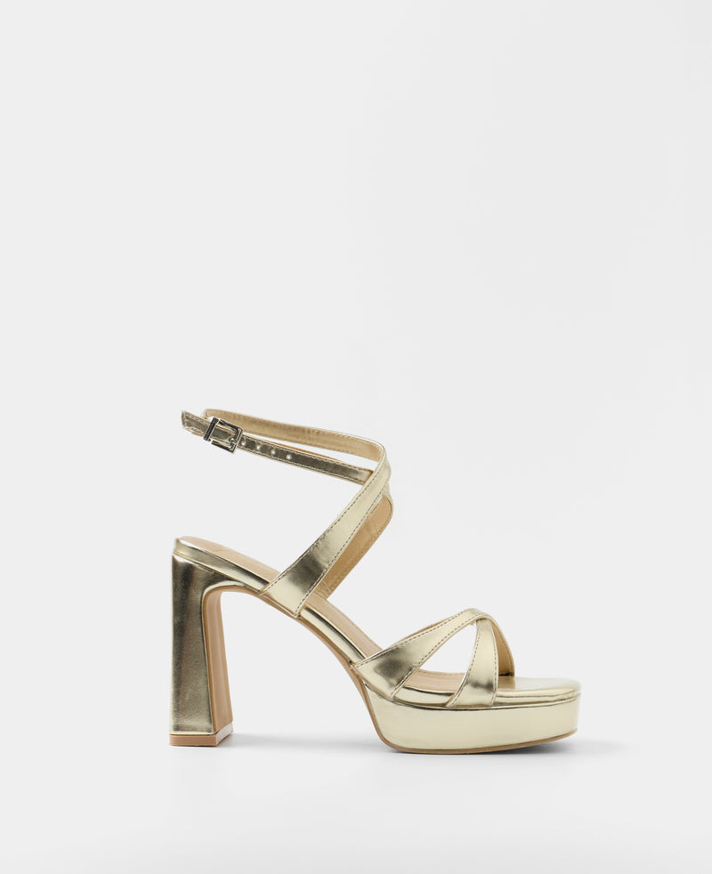 Mim shoes Sandalia de tacón GERY DORADO
