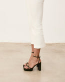 Mim shoes Sandalia de tacón GRETA OLIVA SATIN