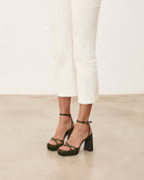 Mim shoes Sandalia de tacón GRETA OLIVA SATIN