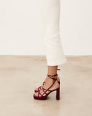 Mim shoes Sandalia de tacón NORI BURDEOS SATIN